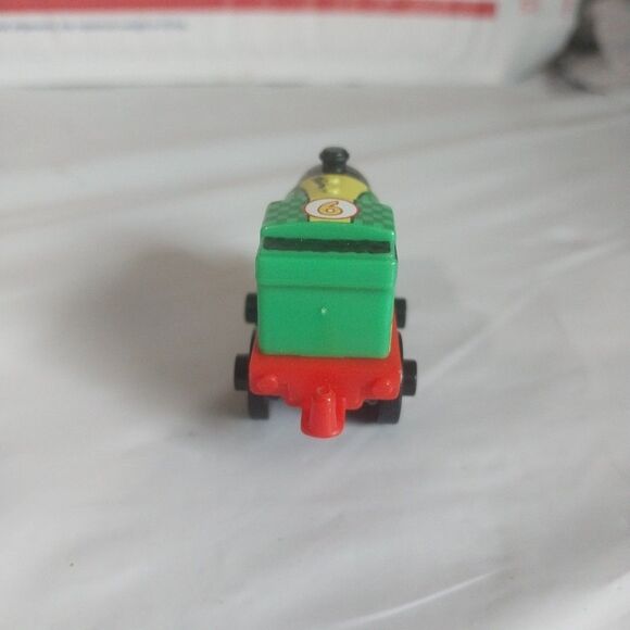 Thomas & Friends Minis Train Racing Percy 2014 Mattel Toy Green #6 - Picture 4 of 6